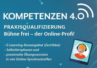 Flyer Praxisqualifizierung – der Online-Profi!